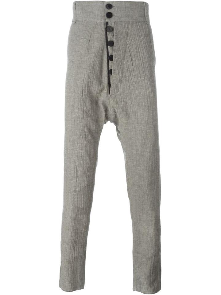 Cedric Jacquemyn Dropcrotch Casual Trousers, Men's, Size: 46, Nude/neutrals, Cotton/acetate