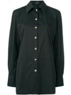 Fendi Vintage Logo Button Shirt - Black