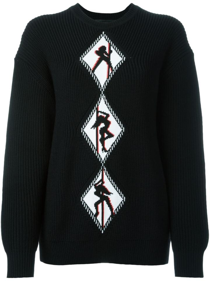 Alexander Wang Argyle Girls Jumper - Black