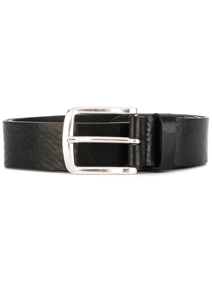 Diesel - Line Belt - Men - Calf Leather/metal - 85, Black, Calf Leather/metal