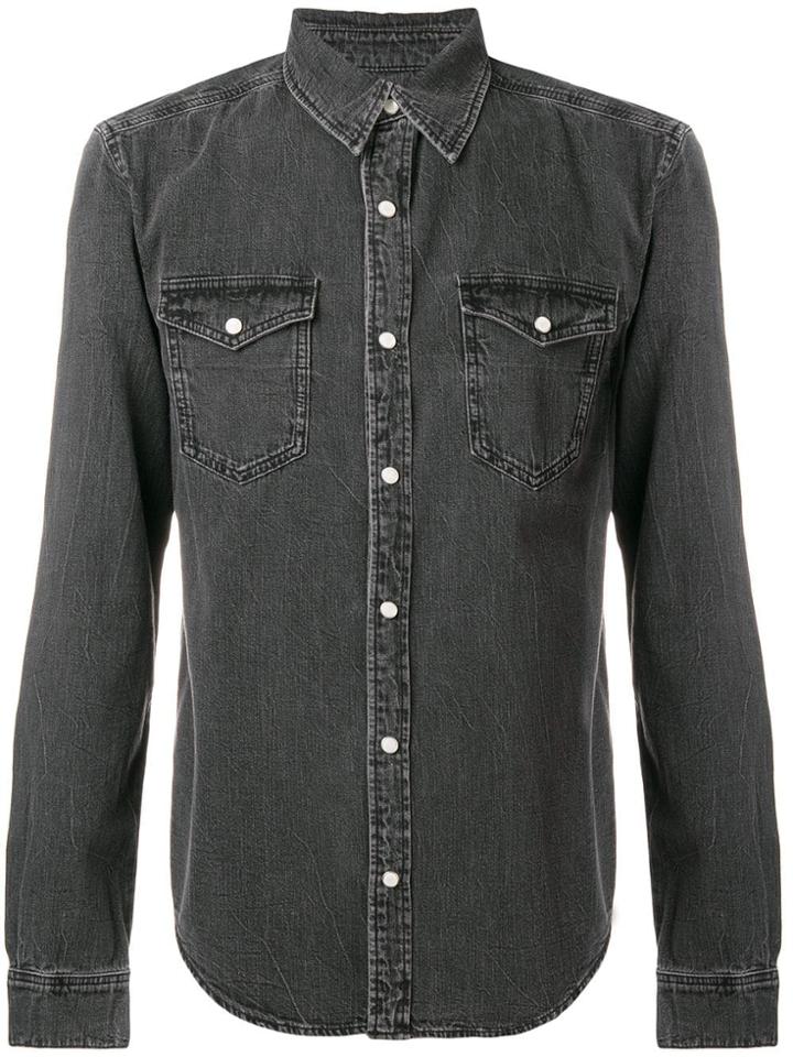 Givenchy Slim Fit Denim Shirt - Grey