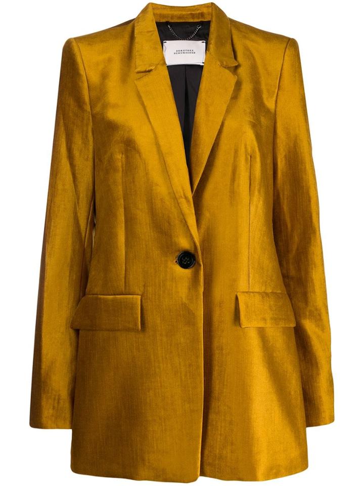 Dorothee Schumacher Fitted Single-breasted Blazer - Yellow