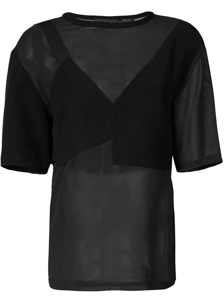Yigal Azrouel Sheer Blouse - Black