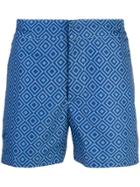 Frescobol Carioca Geometric Print Shorts - Blue
