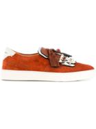 Santoni Fringed Loafers - Yellow & Orange