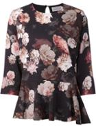 Preen By Thornton Bregazzi 'retta' Floral Print Top, Women's, Size: Small, Black, Spandex/elastane/viscose