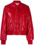 Nº21 Shiny Bomber Jacket - Red