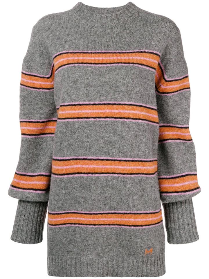 Msgm Striped Jumper - Grey