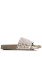 Versace Jeans Embossed Logo Slides - Gold