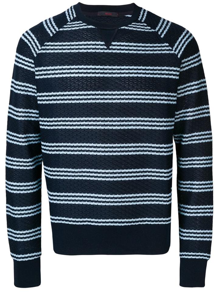 The Gigi Striped Jersey Sweater - Blue