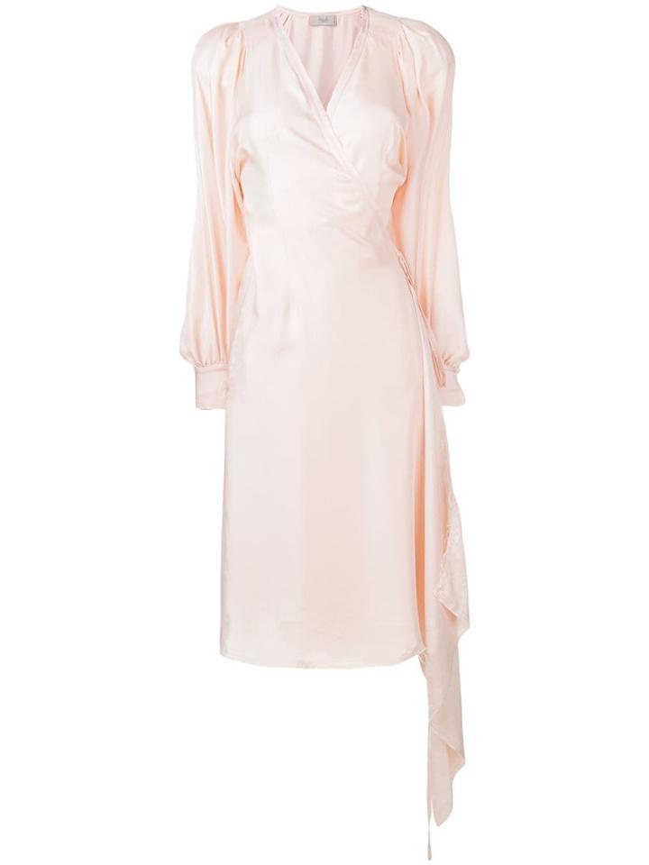 Maison Flaneur Wrap Midi Dress - Pink