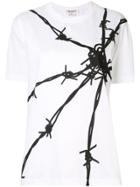 Junya Watanabe Barb Wire Print T-shirt - White