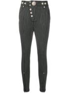 Alexander Wang Striped Skinny Trousers - Black