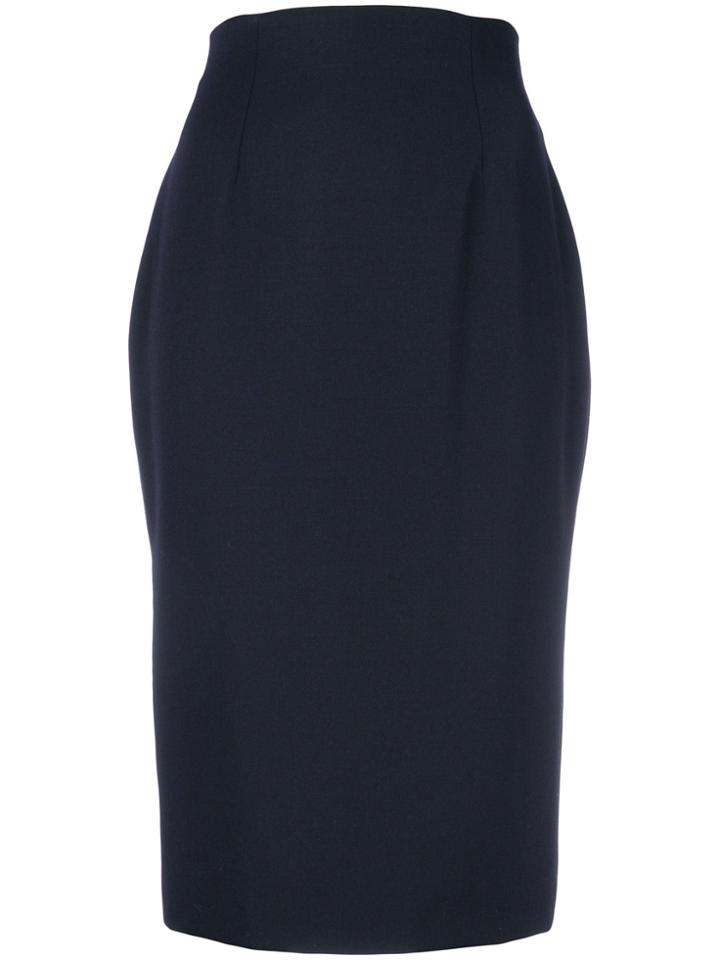 Alexander Mcqueen Pencil Skirt - Blue