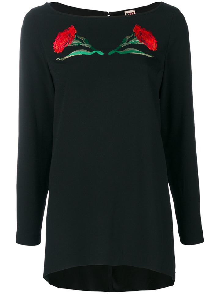 I'm Isola Marras Asymmetric Printed Blouse - Black