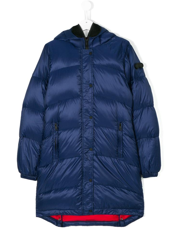 Ai Riders On The Storm Kids Goggle Hood Puffer Coat - Blue