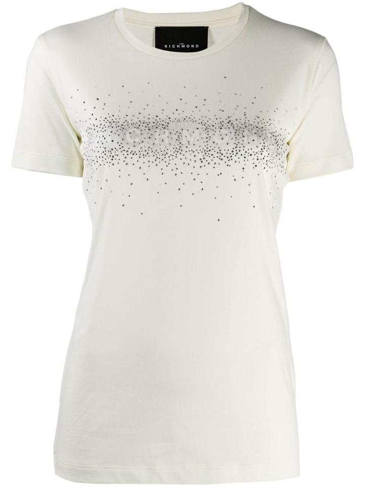 John Richmond 'richmond' Stud T-shirt - White