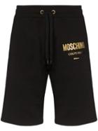 Moschino Logo Printed Track Shorts - Black