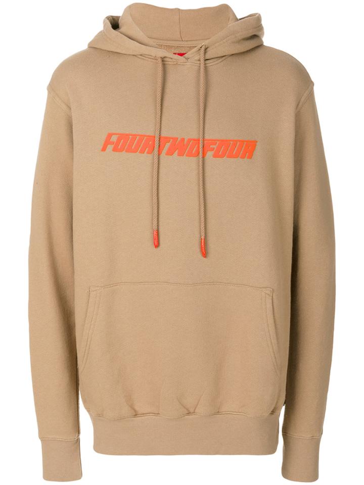 424 Fairfax Printed Hoodie - Nude & Neutrals