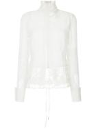 Ann Demeulemeester Lace-panelled Top - White