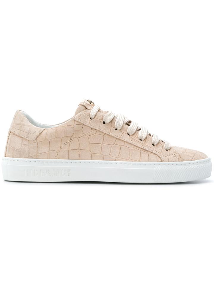 Hide & Jack Croc-effect Sneakers - Nude & Neutrals