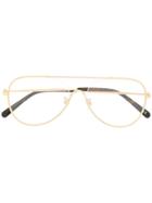 Stella Mccartney Eyewear Aviator Frame Glasses - Gold