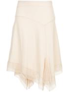 Issey Miyake Vintage Mesh Trim Skirt - White
