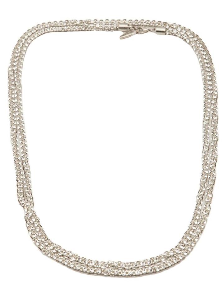 Michael Schmidt Crystal Mesh Rope Necklace