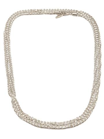 Michael Schmidt Crystal Mesh Rope Necklace