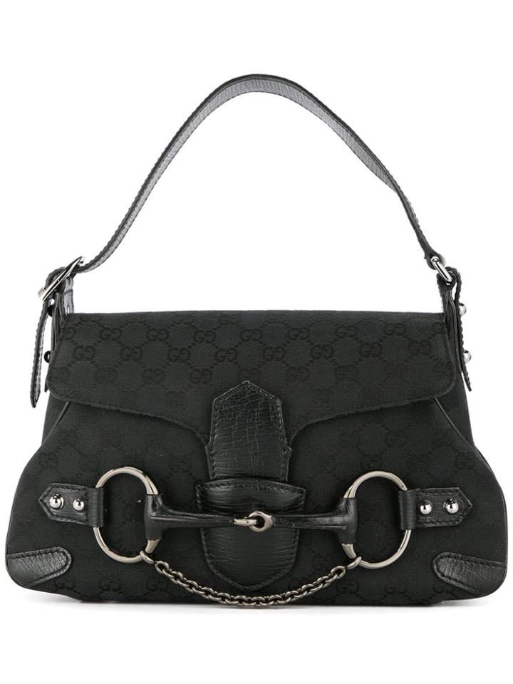 Gucci Vintage Gg Pattern Tote - Black