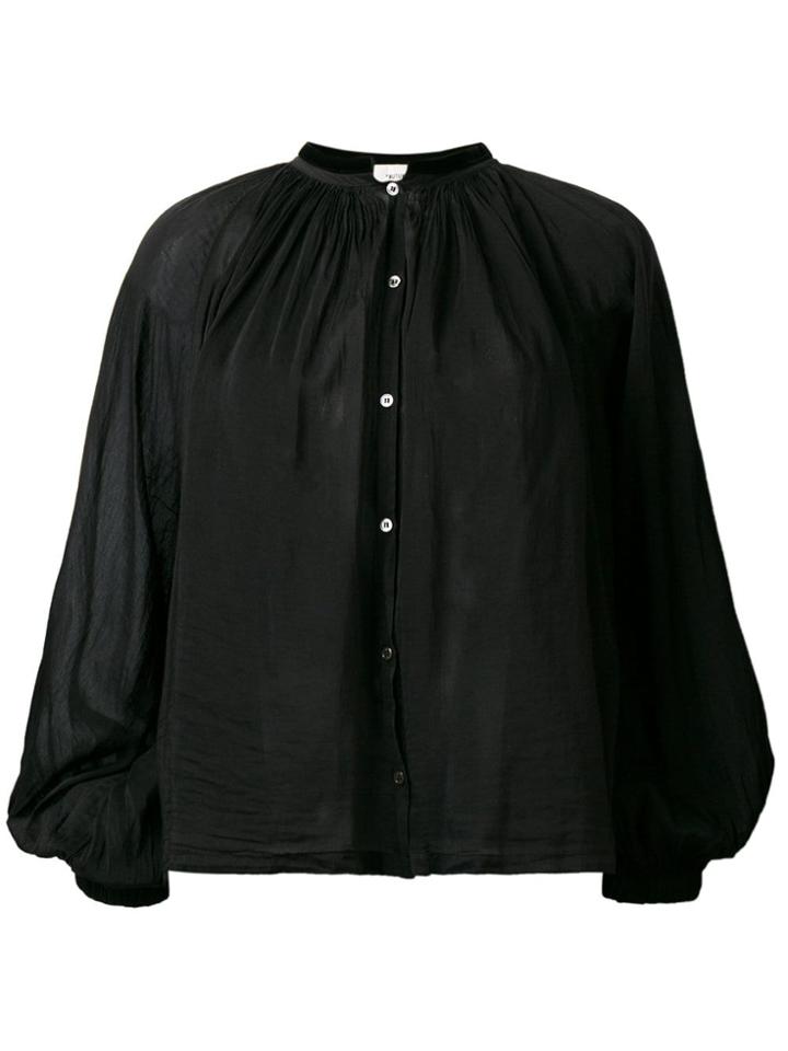 Forte Forte Flared Button Blouse - Black