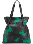 Tomas Maier Camo Palm Large Besace - Black
