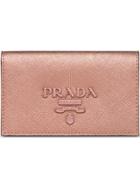 Prada Saffiano Leather Credit Card Holder - Pink