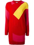 Kenzo K Intarsia Sweater Dress, Women's, Size: Xs, Red, Wool
