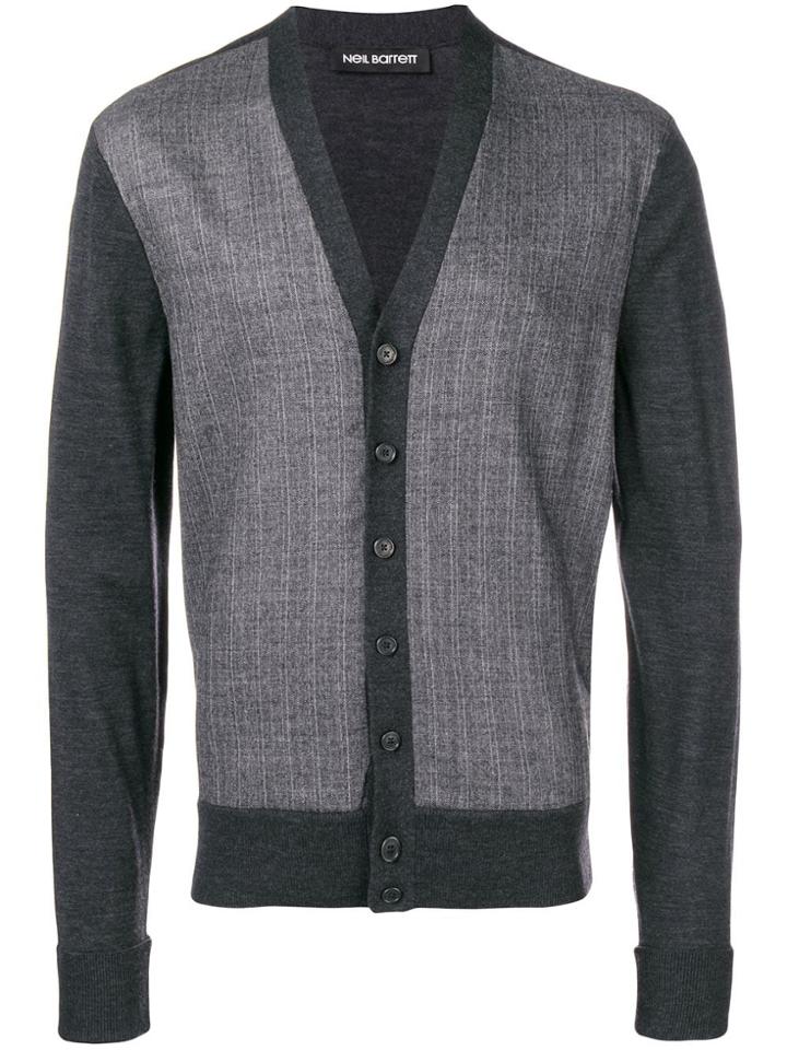 Neil Barrett V-neck Cardigan - Grey