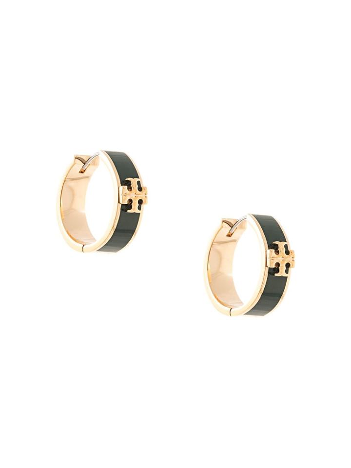 Tory Burch Kira Hoop Earrings - Green