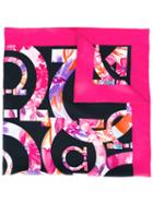 Salvatore Ferragamo Printed Scarf, Women's, Pink/purple, Silk