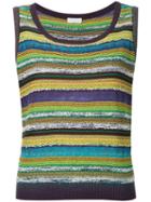 Estnation - Knit Striped Top - Women - Cotton - 38, Cotton