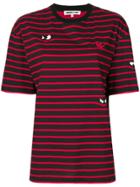 Mcq Alexander Mcqueen Striped Swallow Patch T-shirt - Red