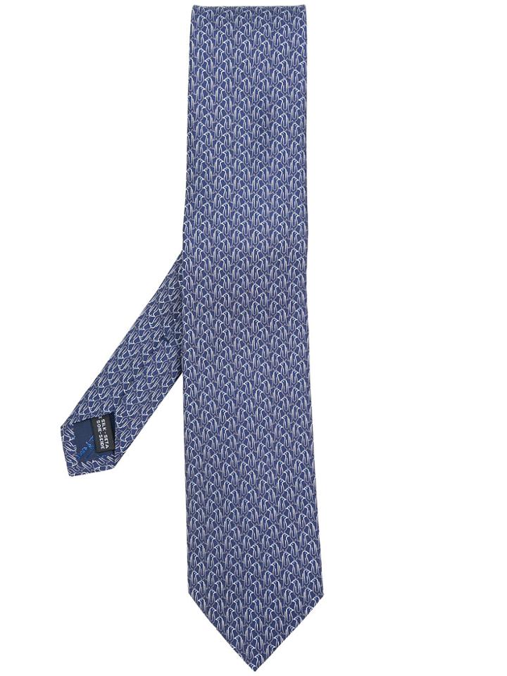 Salvatore Ferragamo Penguin Print Tie - Blue