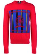 Tommy Hilfiger Logo Colour-block Sweater - Red