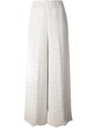 Jean Louis Scherrer Vintage Wide Leg Trousers, Women's, Size: 42, White