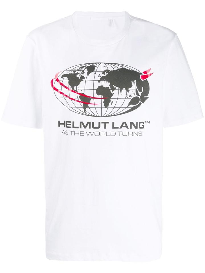 Helmut Lang Globe Print T-shirt - White