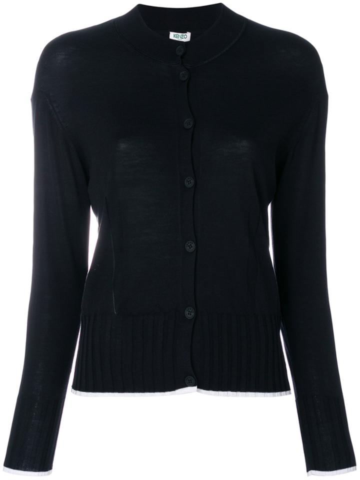 Kenzo Round Neck Cardigan - Black