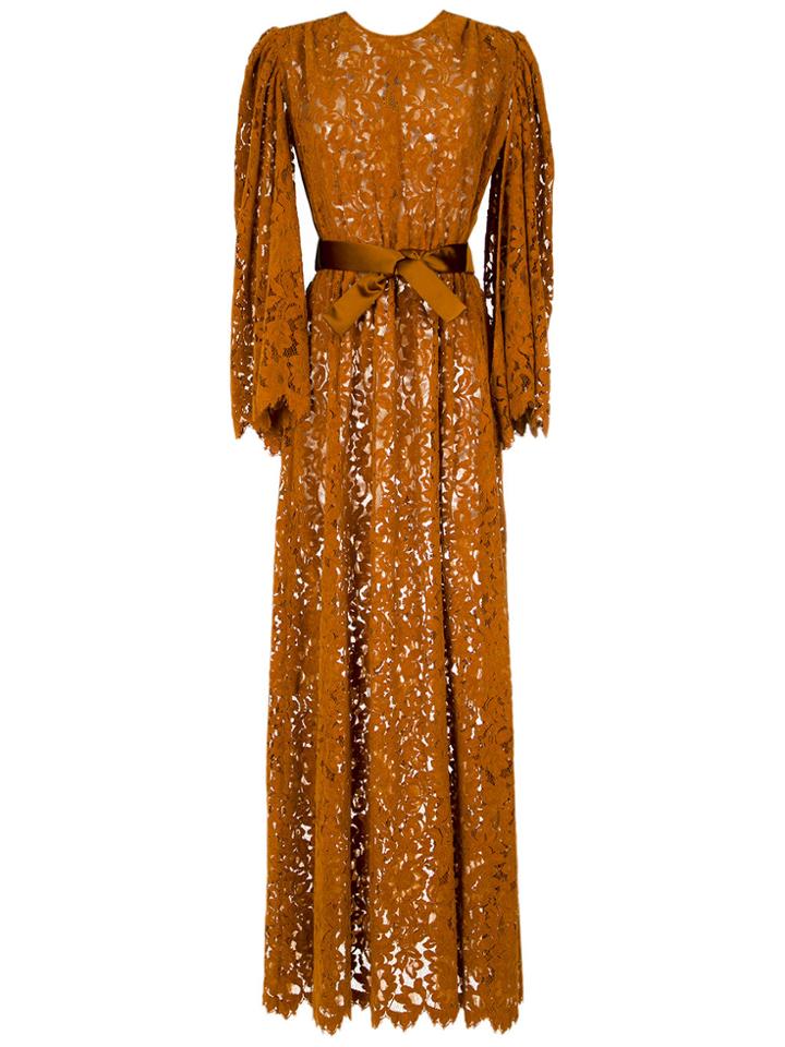 À La Garçonne Lace Gown - Brown