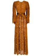 À La Garçonne Lace Gown - Brown