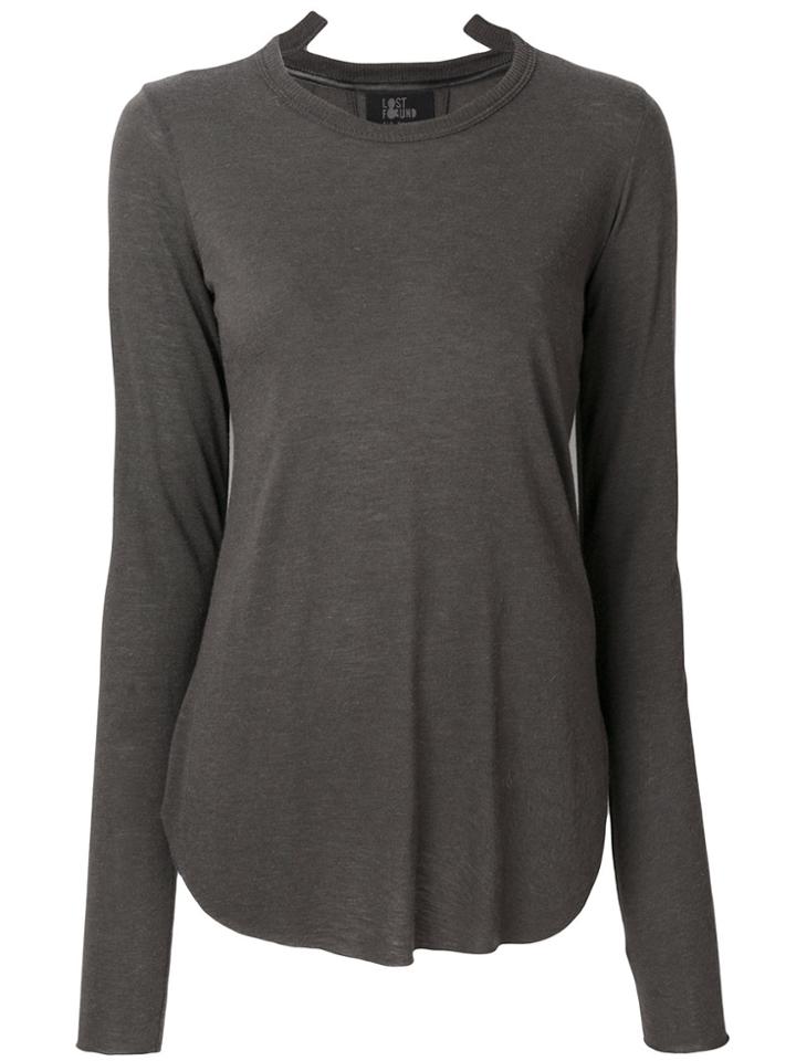 Lost & Found Ria Dunn Curved Hem Jumper - Grey