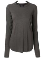 Lost & Found Ria Dunn Curved Hem Jumper - Grey