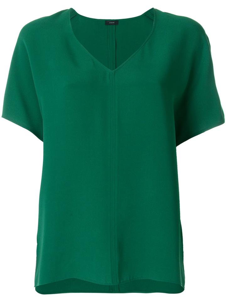 Joseph V-neck Blouse - Green