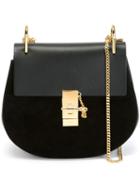 Chloé 'drew' Shoulder Bag, Women's, Black, Calf Leather/suede